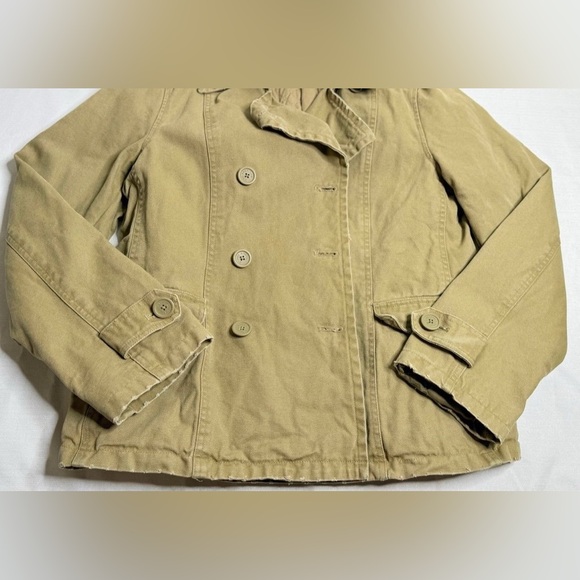 American Eagle Outfitters Women’s Double Breasted Canvas Jacket Size Large - Picture 2 of 10